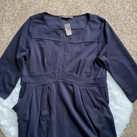 To The Max Ponte Dress Ink Blue New Pockets Womens Size XL - Picture 3 of 13